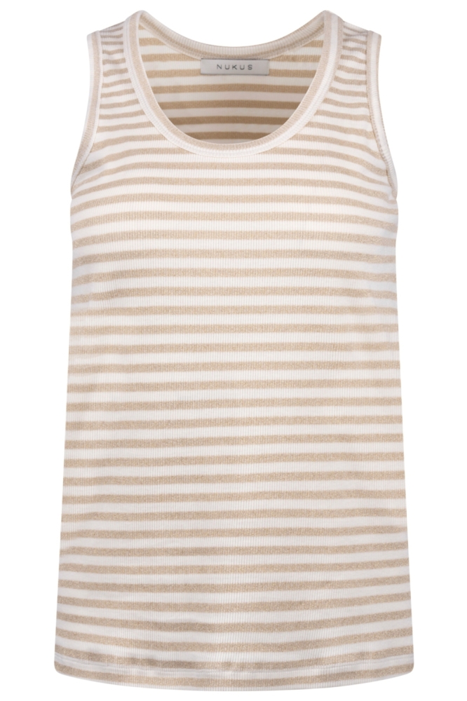 Nukus beige dames top | Vooraanzicht