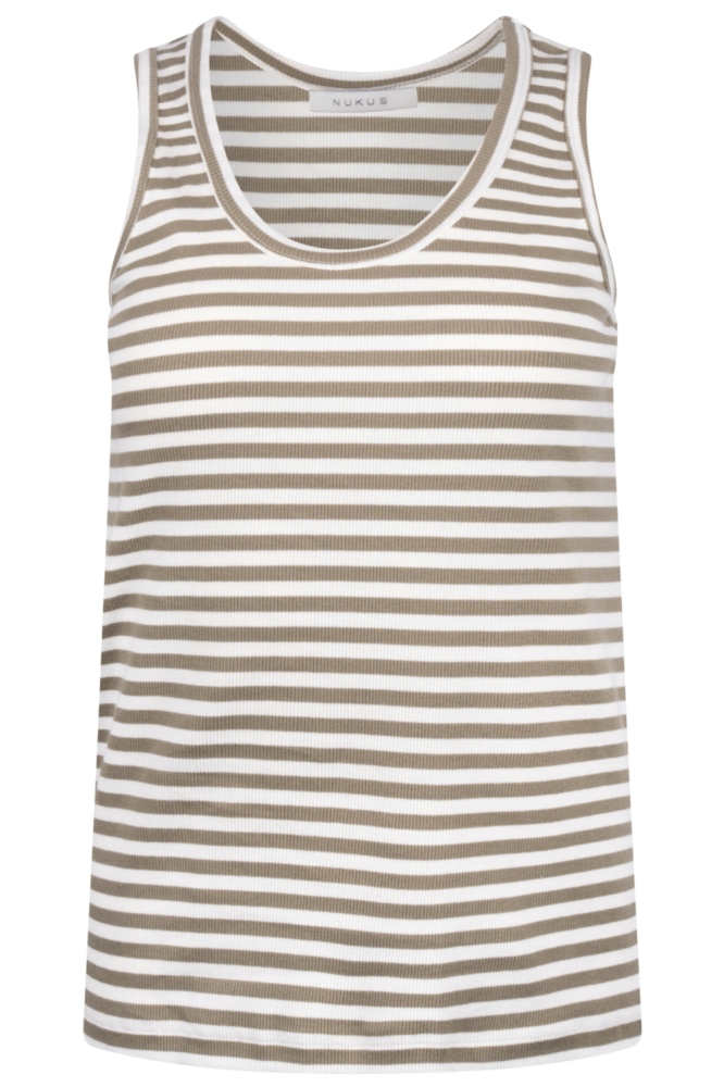 Nukus beige dames top | Vooraanzicht