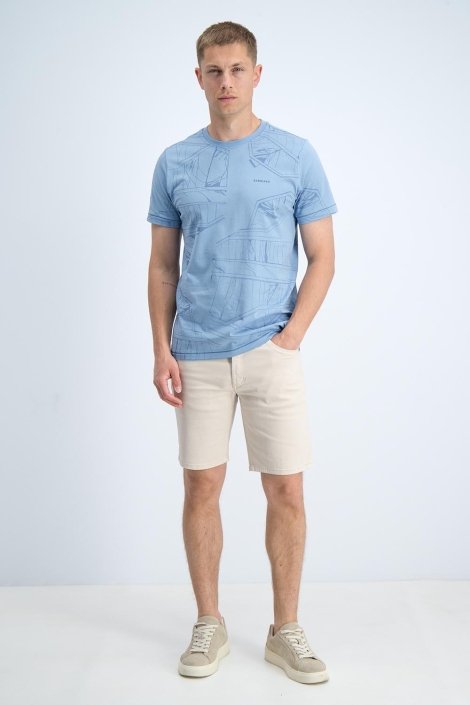 Gabbiano blauwe heren t-shirt | Model