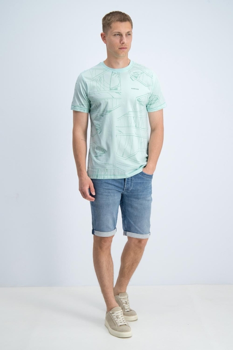 Gabbiano blauwe heren t-shirt | Model