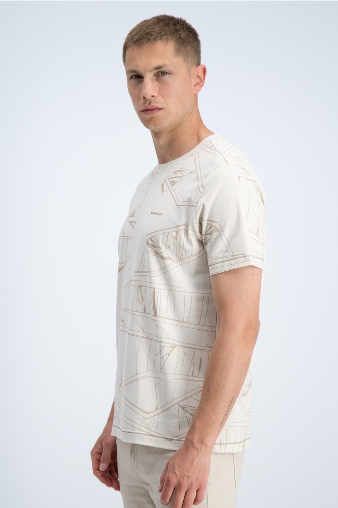 Gabbiano zand heren t-shirt | Model zijaanzicht