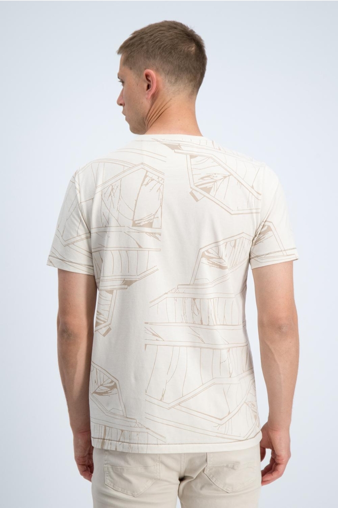 Gabbiano zand heren t-shirt | Model achteraanzicht
