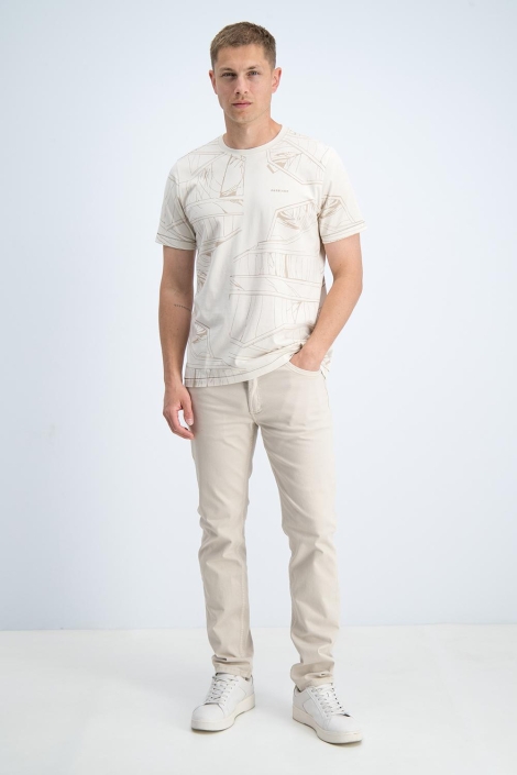 Gabbiano zand heren t-shirt | Model