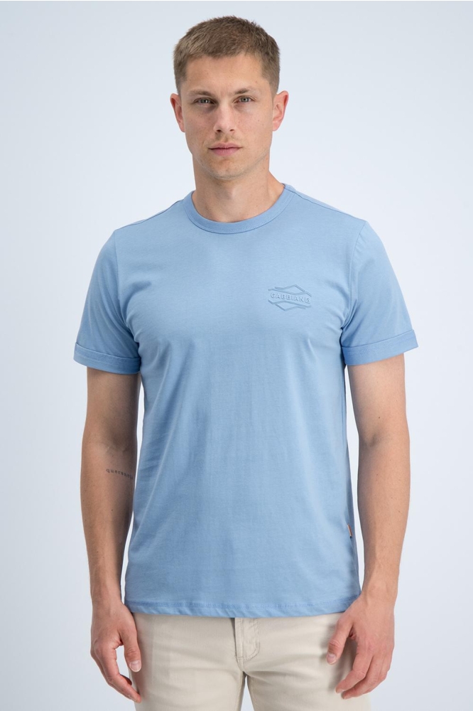 Gabbiano blauwe heren t-shirt | Model vooraanzicht