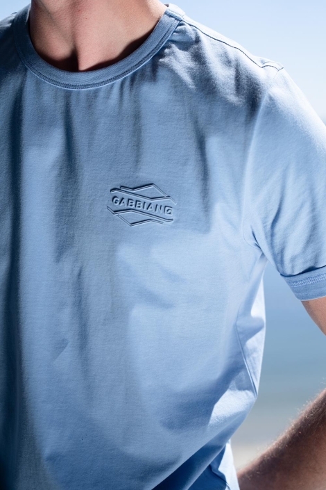 Gabbiano blauwe heren t-shirt | Close up