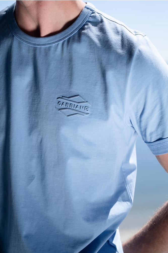 Gabbiano blauwe heren t-shirt | Close up