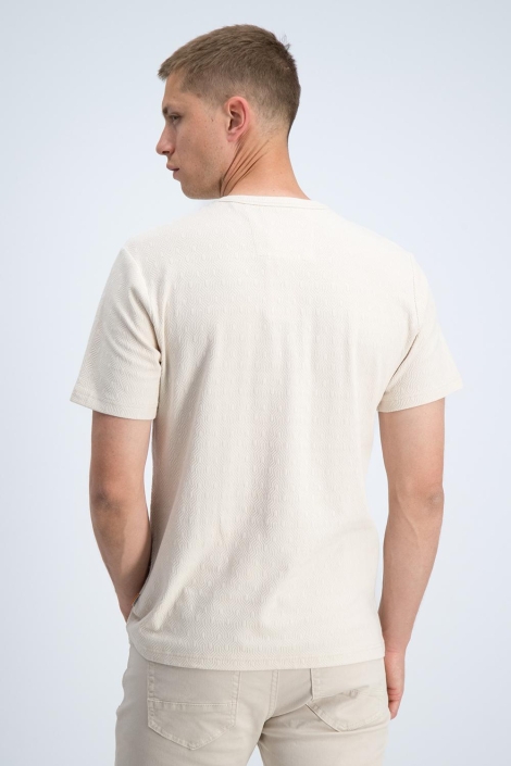 Gabbiano zand heren t-shirt | Model achteraanzicht