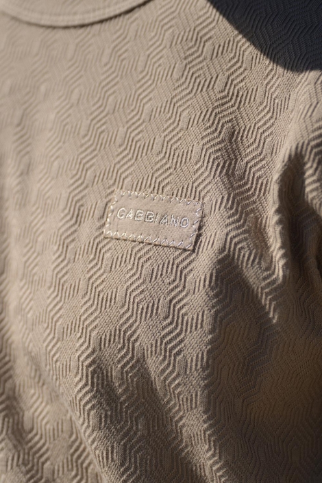 Gabbiano taupe heren t-shirt | Close up