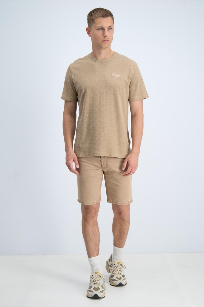 Gabbiano taupe heren t-shirt | Model