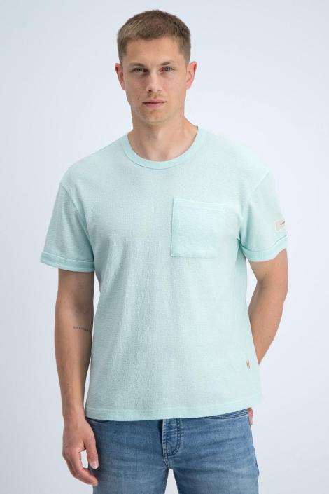 Gabbiano blauwe heren t-shirt | Model vooraanzicht