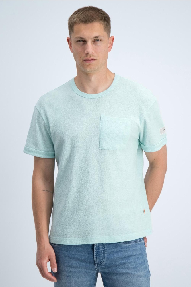 Gabbiano blauwe heren t-shirt | Model vooraanzicht