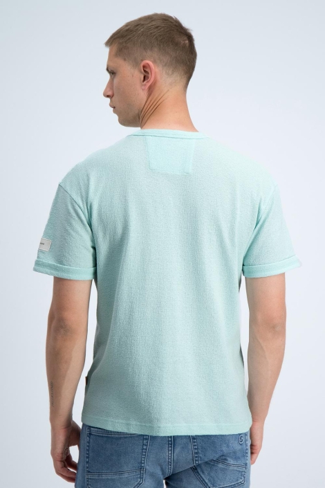 Gabbiano blauwe heren t-shirt | Model vooraanzicht