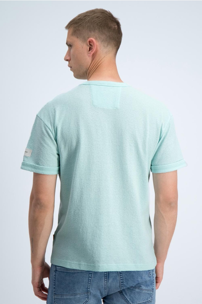 Gabbiano blauwe heren t-shirt | Model vooraanzicht
