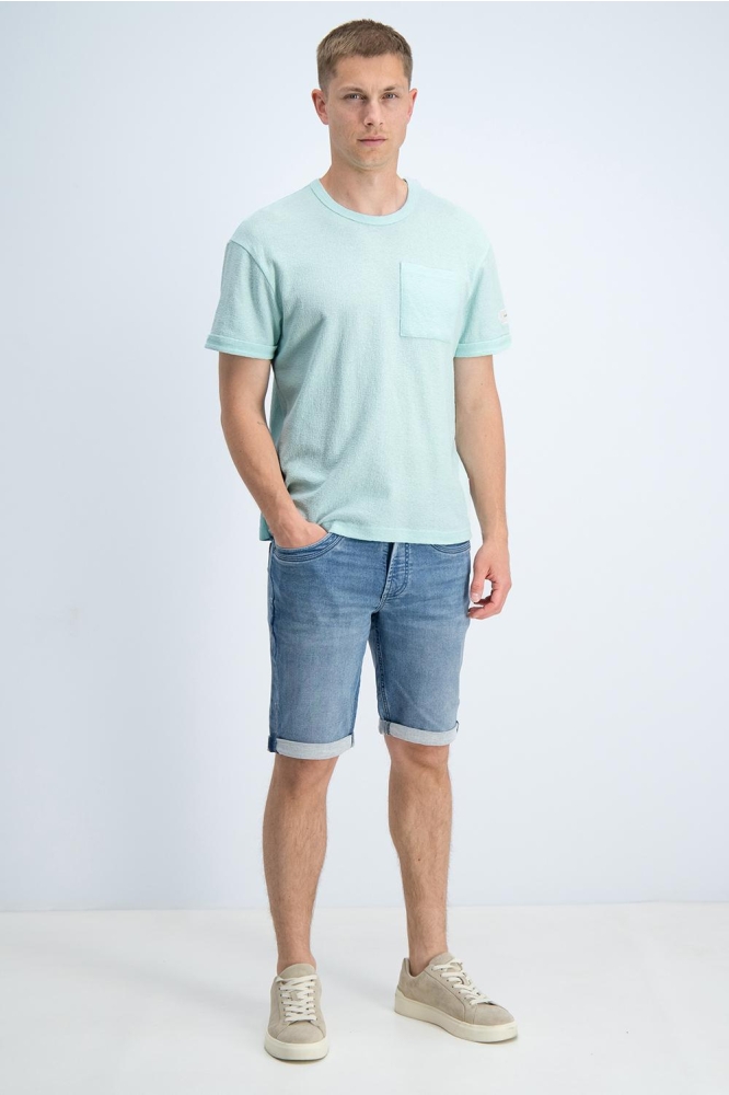 Gabbiano blauwe heren t-shirt | Model