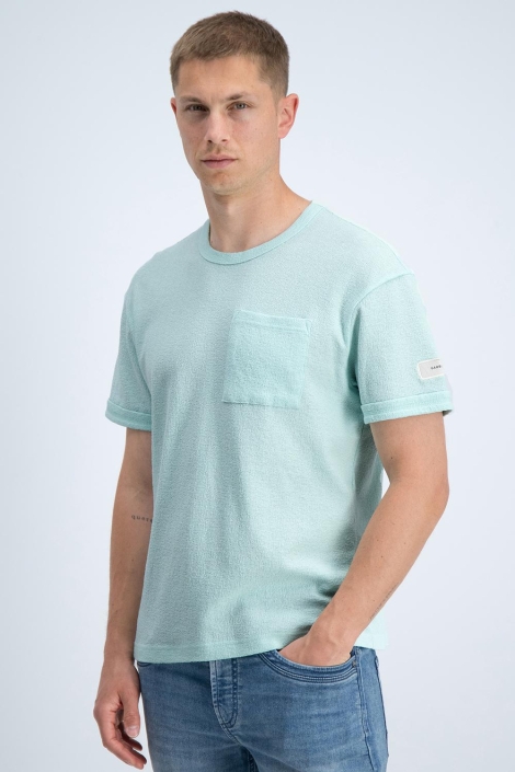 Gabbiano blauwe heren t-shirt | Model vooraanzicht