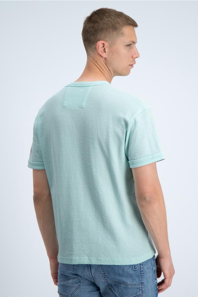 Gabbiano blauwe heren t-shirt | Model achteraanzicht