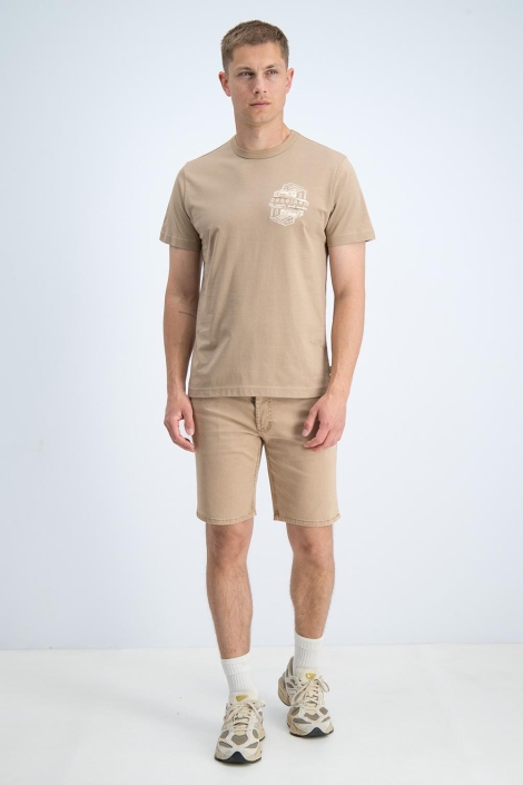 Gabbiano zand heren t-shirt | Model