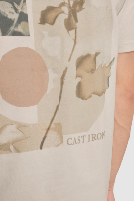 Cast Iron beige heren t-shirt | Unique Selling Point