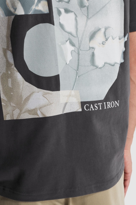 Cast Iron grijze heren t-shirt | Unique Selling Point