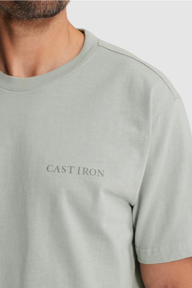Cast Iron groene heren t-shirt | Close up