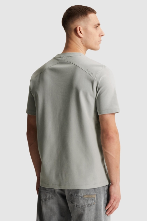 Cast Iron grijze heren t-shirt | Model achteraanzicht