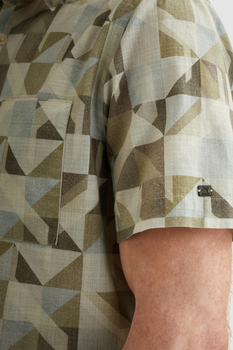 Vanguard beige heren overhemd | Close up