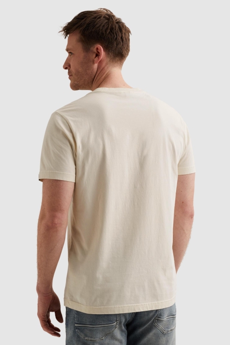 PME legend beige heren t-shirt | Model achteraanzicht