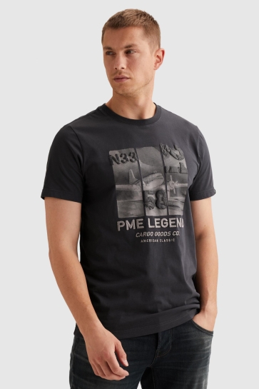 PME legend short sleeve r-neck single jersey Blauw