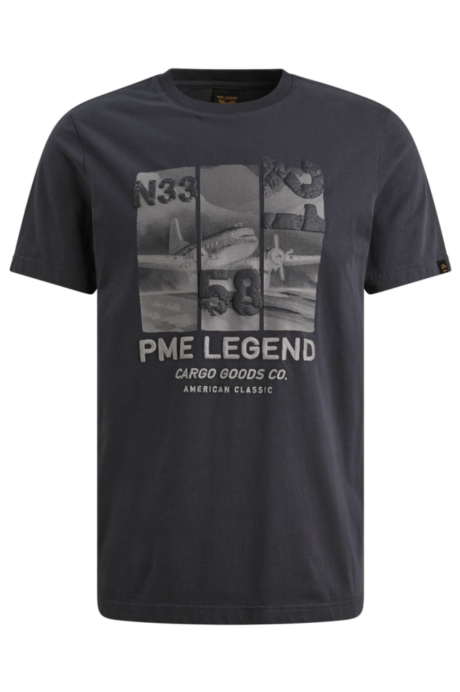 PME legend blauwe heren t-shirt | Vooraanzicht