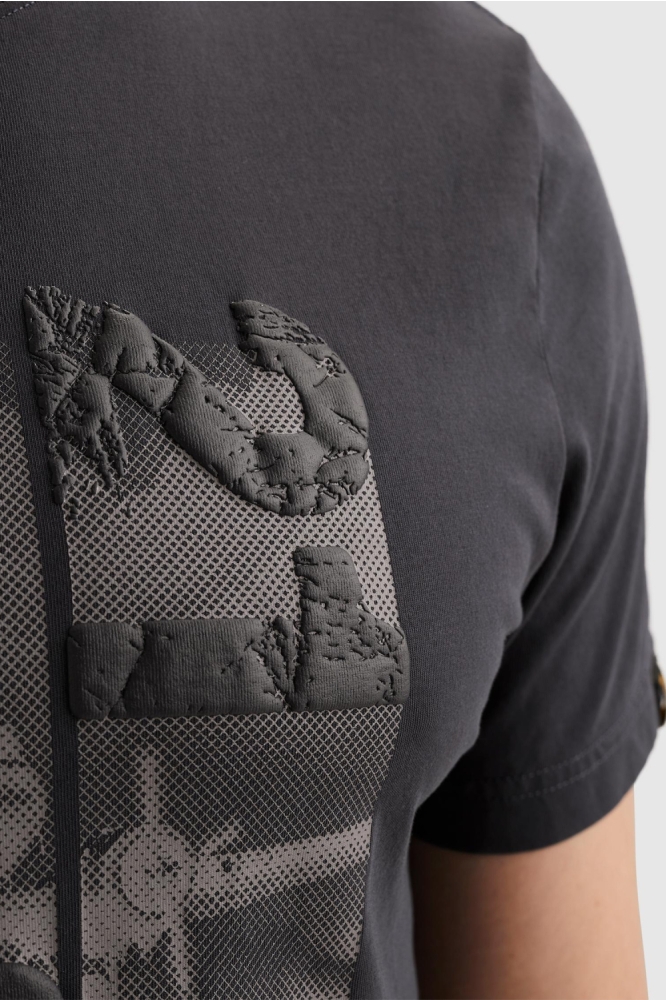 PME legend blauwe heren t-shirt | Close up