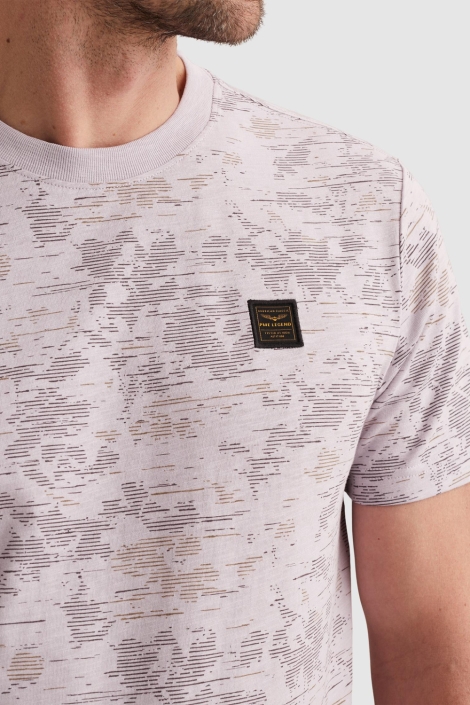 PME legend roze heren t-shirt | Close up