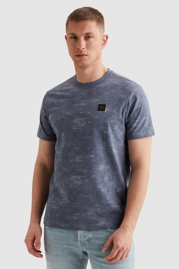 PME legend T SHIRT VAN SLUBKATOEN MET ALLOVER PRINT PTSS2603574 5052