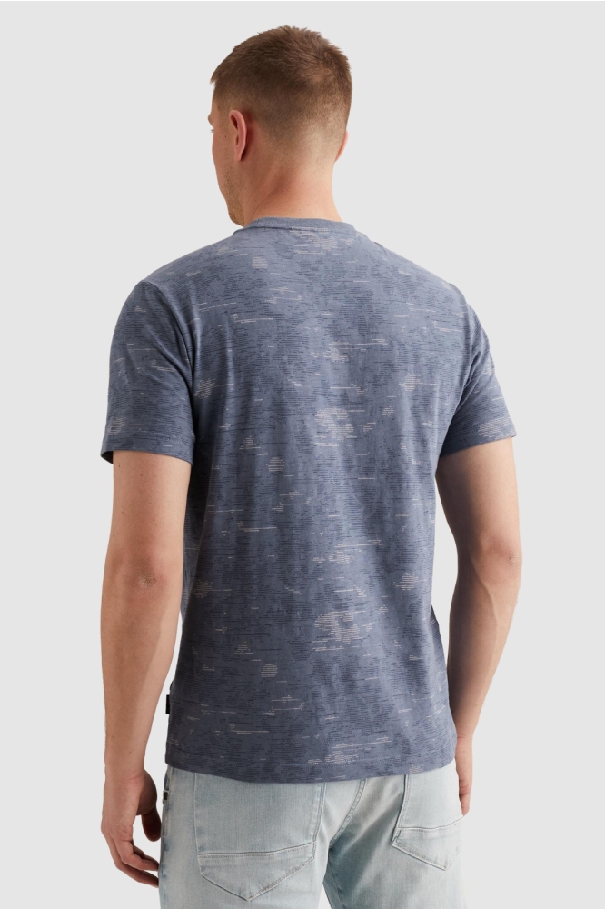 PME legend blauwe heren t-shirt | Model achteraanzicht