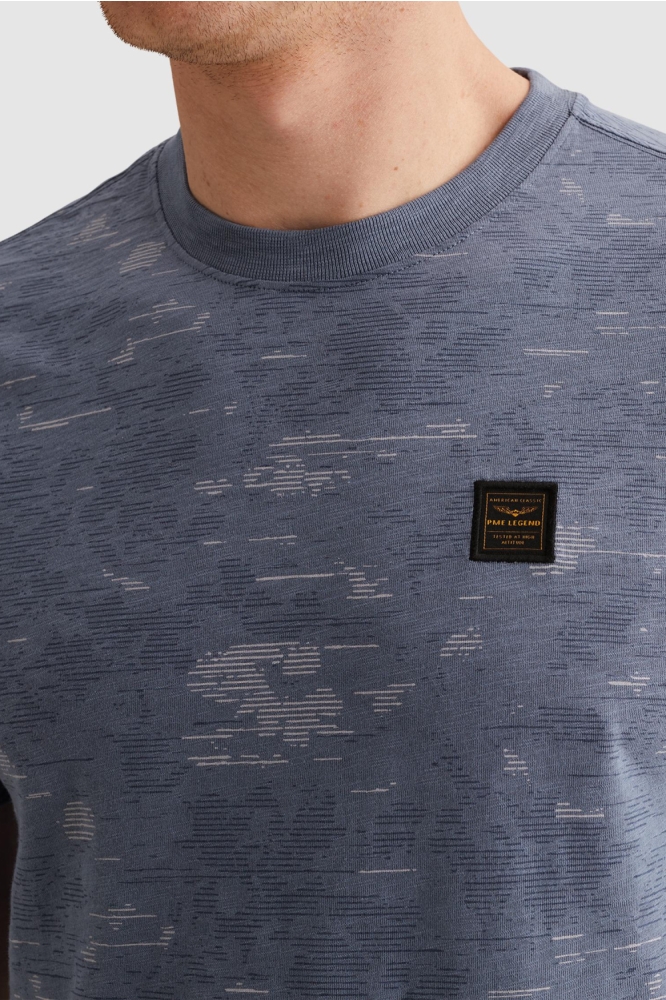 PME legend blauwe heren t-shirt | Close up