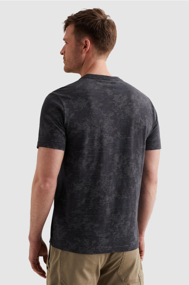 PME legend blauwe heren t-shirt | Model achteraanzicht