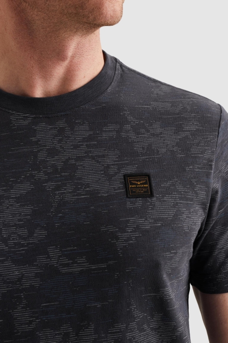 PME legend blauwe heren t-shirt | Close up