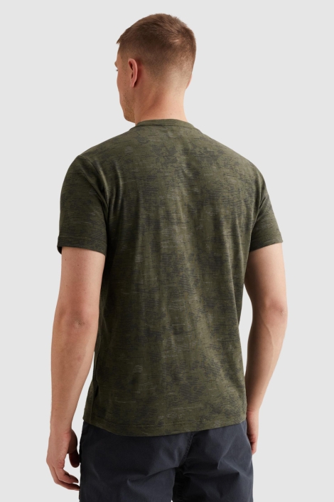 PME legend groene heren t-shirt | Model achteraanzicht