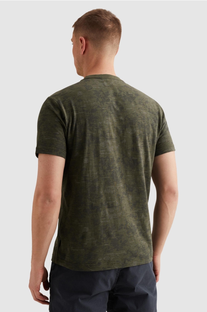 PME legend groene heren t-shirt | Model achteraanzicht