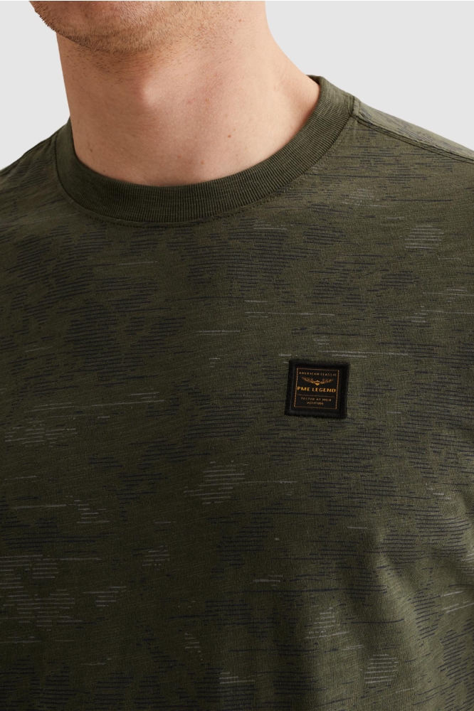 PME legend groene heren t-shirt | Close up