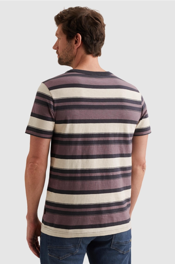 PME legend paarse heren t-shirt | Model achteraanzicht