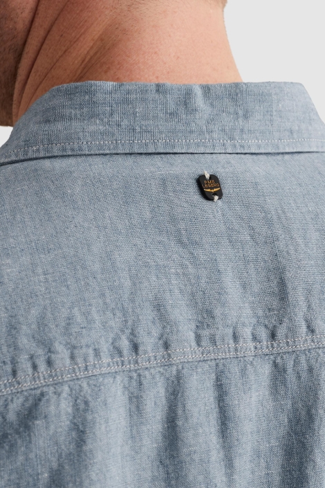 PME legend blauwe heren overhemd | Close up