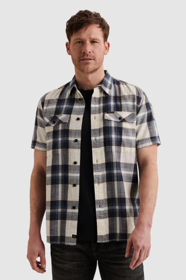 PME legend Overhemd OVERHEMD MET RUITPATROON EN BORSTZAKKEN PSIS2603258 5332