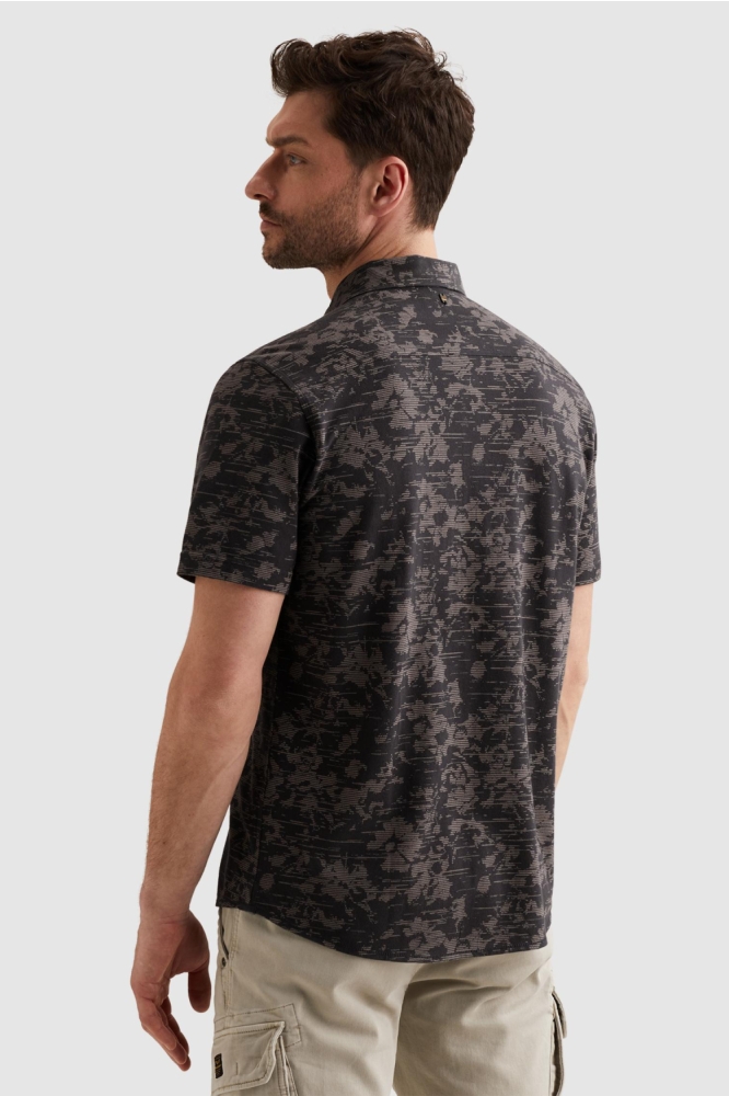 PME legend blauwe heren overhemd | Model achteraanzicht