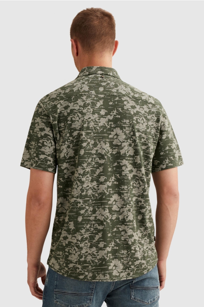 PME legend groene heren overhemd | Model achteraanzicht