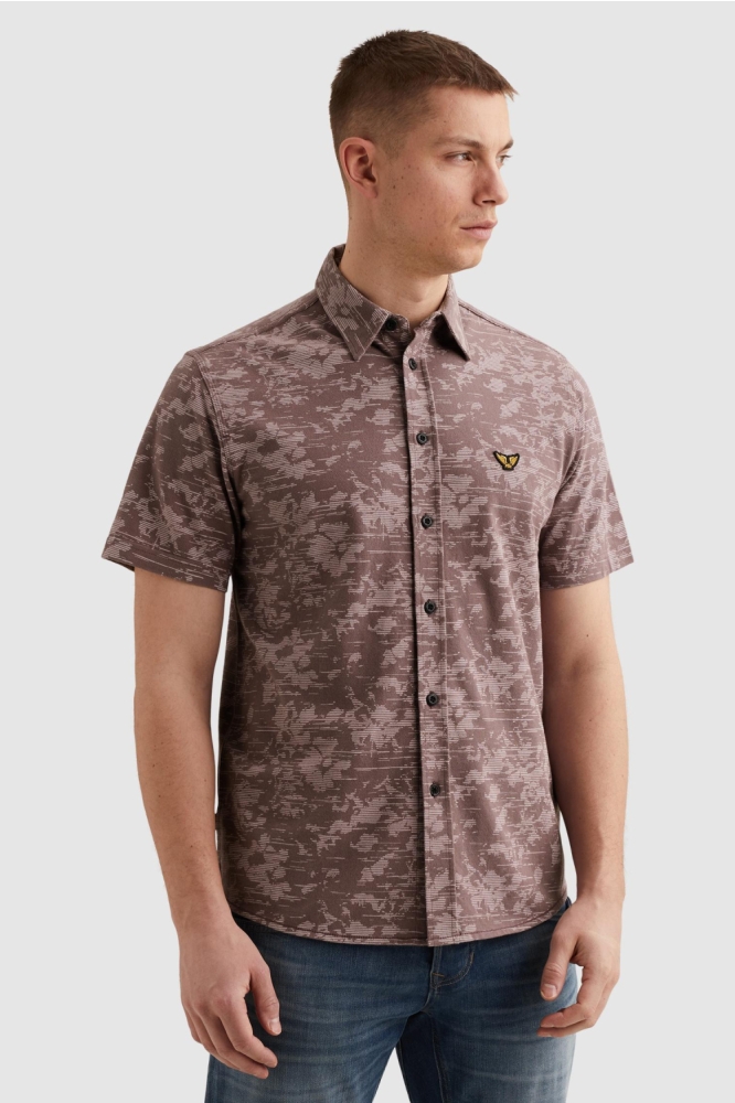 PME legend paarse heren overhemd | Model vooraanzicht