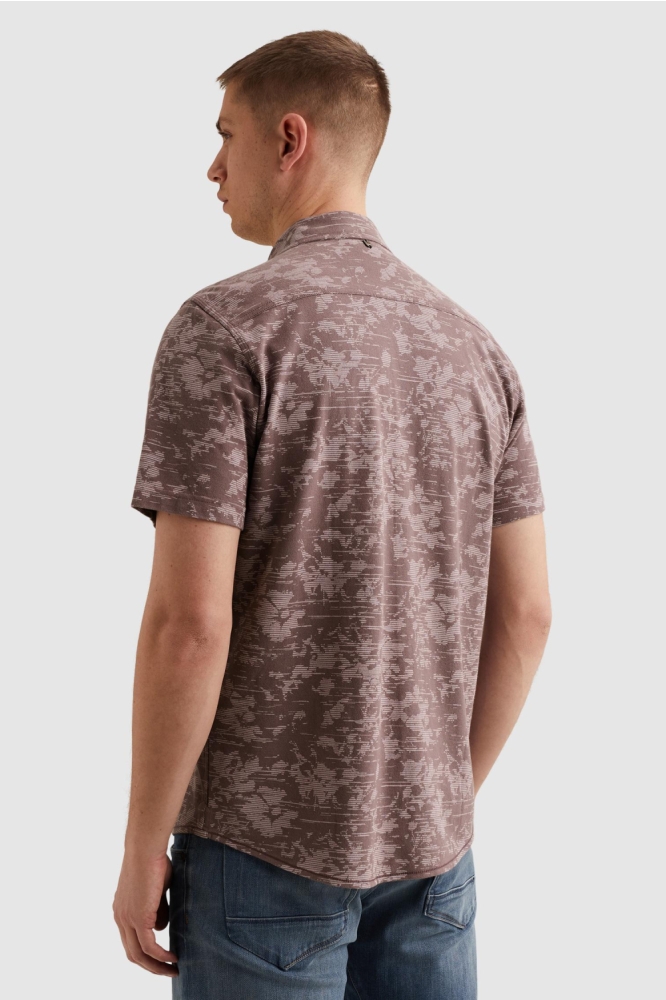 PME legend paarse heren overhemd | Model achteraanzicht