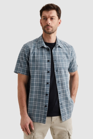 PME legend Overhemd OVERHEMD MET KORTE MOUWEN EN RUITPATROON PSIS2603260 590