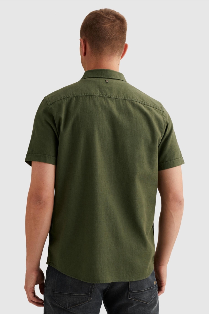 PME legend groene heren overhemd | Model achteraanzicht