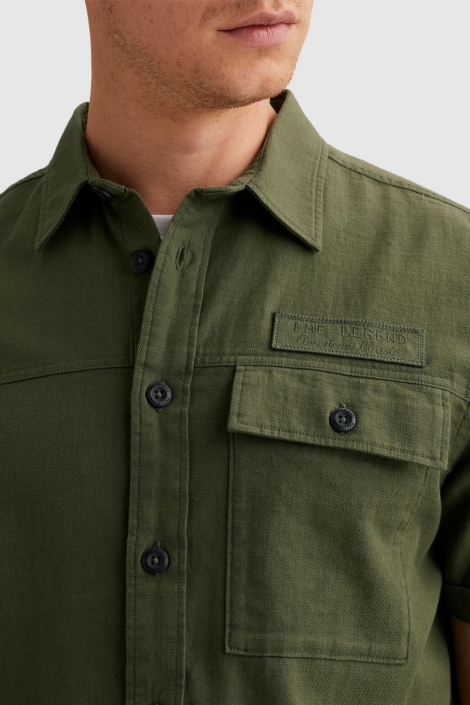 PME legend groene heren overhemd | Close up
