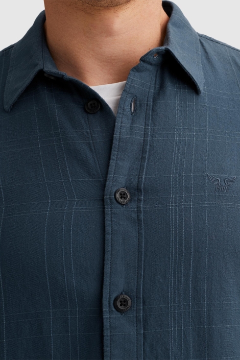 PME legend blauwe heren overhemd | Close up